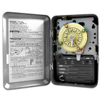 T104 Mechanical Timer Switch, 208–277 VAC 40 Amp,Pool Pump Switch, 24 Hour 12 ON/Off for Pump, Heavy Duty Pool Timers Outdoor, Timer for Lights HVAC Systems, 5 Years Warranty