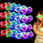 TURNMEON 20 Pack LED Glasses Halloween Party Favors 6 Colors Light Up