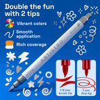ARTISTRO 24 Metallic Dual-Tip Acrylic Paint Marker Pens for Drawing