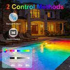 Jadisi Pool Lights for Inground, LED Light Bulb for Above Ground Swimming Pool, LED Lights for Inground Pool, 120V Spa Light Bulb E26 Base, Multi-Color & Adjustable Brightness - Black 90W
