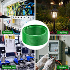 THHN Wire 10 Gauge 100 FT, 10 AWG Stranded OFC Copper Electrical Building Wire with Nylon Jacket PVC Insulation, Rated 600V for Residential, Industrial, CNC, Ground (10 Gauge, Green)