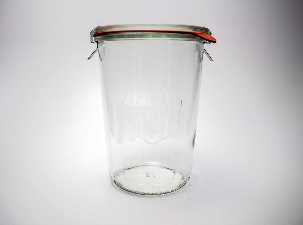 WECK 743 Glass Canning Jars with Lids, Sourdough Starter Jar 2 Pack