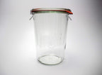 WECK 743 Glass Canning Jars with Lids, Sourdough Starter Jar 2 Pack