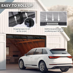 Magnetic Garage Door Screen for 1 Car 9x7 ft Single Garage Door Mesh Screen Curtain Cover Kit with Hook and Loop, Black