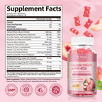 2 Pack Calcium Citrate Gummies 1200 mg - Calcium Supplements for Women with Vitamin D3 & K2,Magnesium,Zinc - Sugar Free Calcium Gummies for Bone & Teeth & Immune Support- Peach Flavor