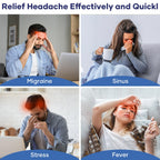 Qnoon Migraine Relief Cap, Headache Relief Cap Mask Products, Cooling Odorless Gel Ice Head Wrap for Tension, Stress,Hangover & Puffy Eyes
