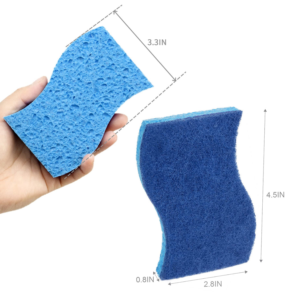 CELOX 36 Pack Non-Scratch Dish Sponge, Dual Sided Kitchen Sponges for Dishes, Long Lasting Dishwashing Household Cleaning Sponges for Kitchen, Easy to Dry and Reusable