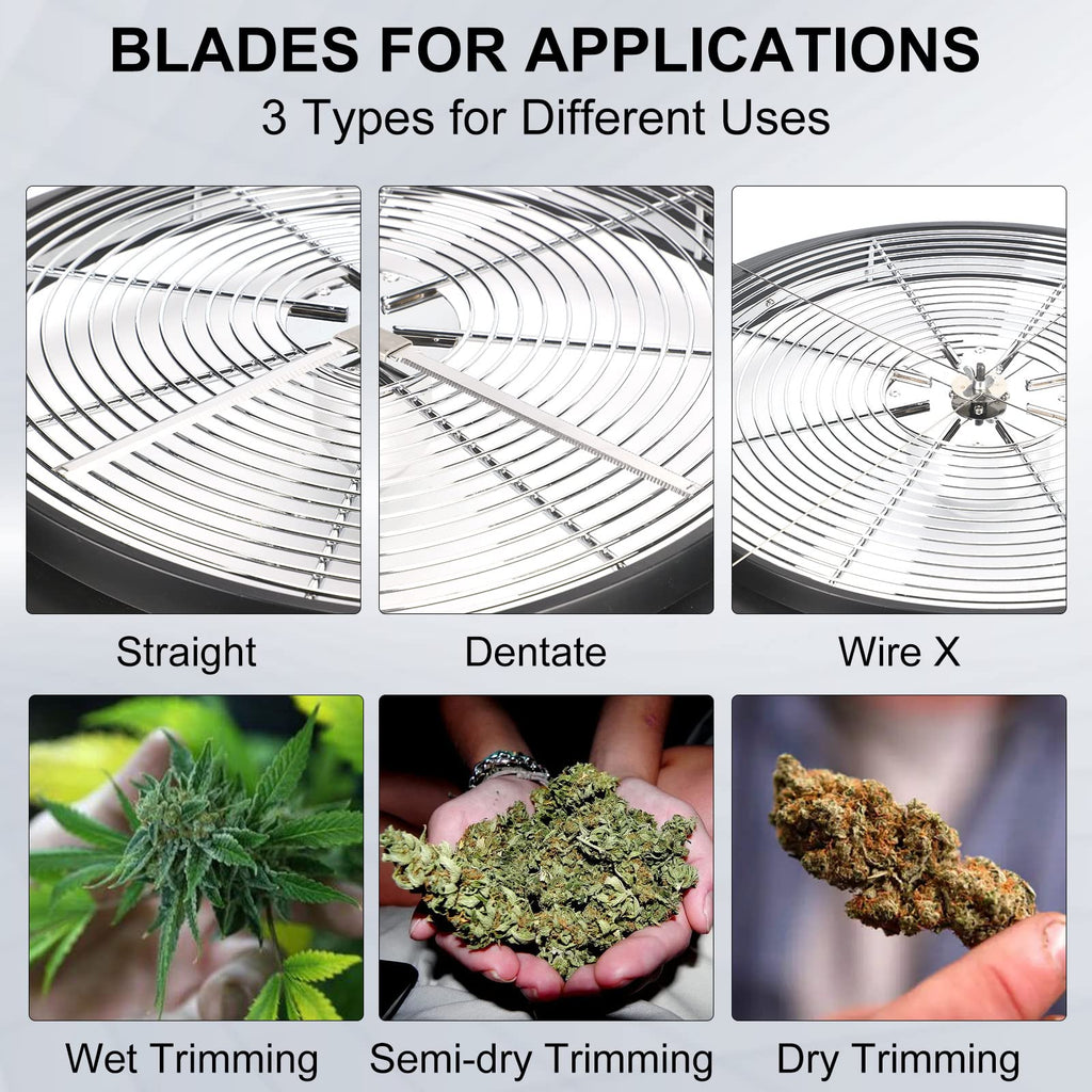 MELONFARM 13 inch Leaf Bowl Trimmer, Bowl Trimmer with Switchable Stainless Steel Blades & Clear Visibility Dome, Hand Twist Spin Cutting Bud Trimmer for Buds, Flowers, Hydroponics Plants