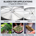MELONFARM 13 inch Leaf Bowl Trimmer, Bowl Trimmer with Switchable Stainless Steel Blades & Clear Visibility Dome, Hand Twist Spin Cutting Bud Trimmer for Buds, Flowers, Hydroponics Plants