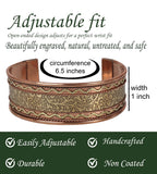 Touchstone 100% Pure Copper Cuff Bracelet, Celtic, for Women & Men