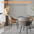 Ezprotekt 24 Pcs Chair Sliders for Carpet, Chair Glides for Carpet, Round Carpet Teflon Furniture Pads, Bar Stool Leg Protectors Caps, Furniture Sliders for Table, Chair (L Fit: 1-1/10" to 1-3/10")