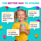 Nutracelle NUTRAMIN Sugar-Free, Allergen-Free 100% Vegan Gummy Multivitamins for Kids - Great Tasting Natural Gummies Your Kids Will Love - 90 Count Bottle