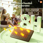 addlon 52(48+4) FT Solar String Lights Waterproof,Patio Lights Solar Powered with Remote & USB Port 16+1 LED Shatterproof Bulbs 3 Light Modes, Dimmable Solar Light for Camping Backyard Garden