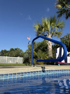 Ginchain Pool Handrail Cover, Slip Resistant Zippered Hand Grip Rail Cover, Safety Rail Grip Sleeve for Inground Swimming Pool Hand Railing Cover(10 feet, Royal Blue)