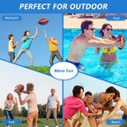 Jasonwell Waterproof Football Pool Toys - Strong Grip Soft Football for All-Weather Play Pool Games Beach Toys Water Footballs Outdoor Sports Toy Christmas Birthday Gifts for Kids Boys Teens Adults