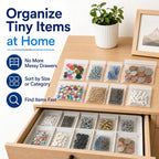 200 Pack Small Plastic Bags For Jewelry, Mini Baggies 4 Assorted Sizes. 2x3 3x3 3x5 4x6 Inch 2 Mil Thick Poly Zipper Lock Bags Clear for Jewelry, Bead, Crafts, Small Parts Storage