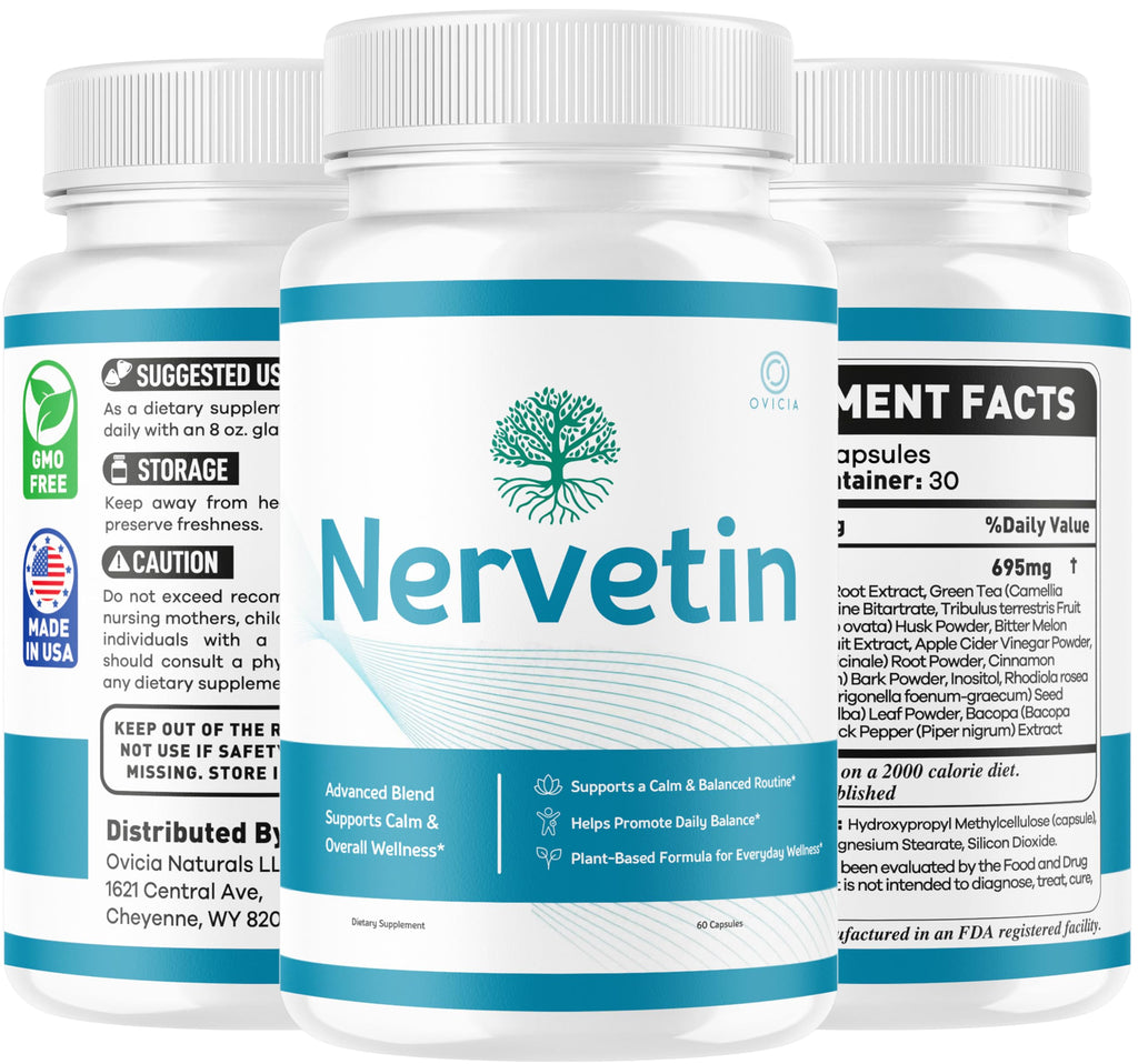 (5 Pack) Nervetin Capsules - Official Nervetin Pills Advanced Premium Formula Maximum Strength, All Natural Ingredients Vitamins for Overall Health & Wellness Reviews, 300 Capsules for 5 Months