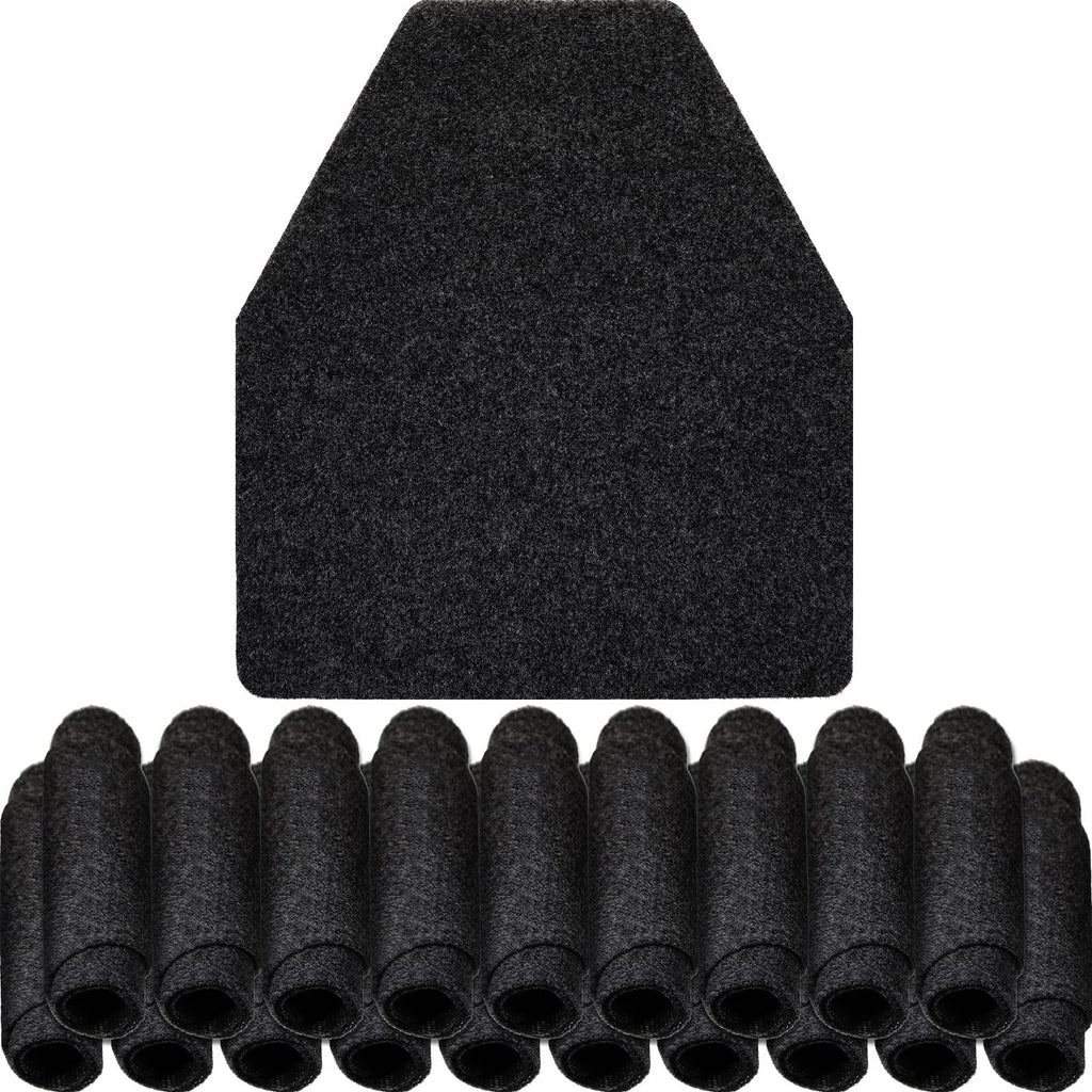 Nuanchu 20 Pack Urinal Mats for Men Bathroom, Large, Black
