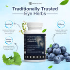 Rebuild Your Vision Ocu-Plus Formula – Eye Health Supplement with Lutein & Zeaxanthin – Supports Visual Clarity, Night Vision & Macular Health – with Bilberry, Ginkgo Biloba & NAC – 60 Capsules