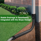 2 Pack 4" Gutter Downspout Extensions, Rain Diverter, Drainage Grate Yard Drain, Drain Emitter for Sump Pump Discharge & Downspout Extensions, Fit 4" SCH 40, 4" SDR 35, 4" Corrugated Pipe-Black