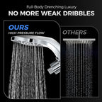Newfinde High Pressure Rain Shower Head with Handheld Spray Combo: Detachable Dual Shower Head with 10 Sprays Modes - Upgrade Knob Spray Mode Selector and Magnetic Guidance Docking System