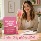 Hormone Balance for Women, Myo-Inositol Drink Mix with Magnesium, Rhodiola Rosea, Vitamin C, Cortisol Support Supplement, Vegan Sugar-Free Non-GMO, PMS Comfort, Menopause Wellness & Mood Balance 30psc