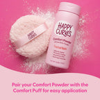 HAPPY CURVES Comfort Powder: Talc Free Anti Chafe Body & Foot Dusting Powder Deodorant to Control Inner Thigh Chafing, and Private Areas 6oz (Pack of 1) - Tropical Oasis