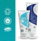 AH! YES® Double Glide Lubricant Bundle | Water-Based & Plant Oil-Based Lubricants | Certified Organic, Long-Lasting & Hydrating | Natural Lubricants (WB, 3.4fl oz + OB, 4.7fl oz)