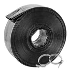 Poolvio Backwash Hose 2" x 100 ft, Heavy-Duty Lay-Flat Reinforced PVC Discharge Hose with 2 Stainless Steel Thumb Screw Clamps, Leak-Resistant for Inground & Above-Ground Pool Filters