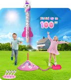 beefunni Unicorn Rocket Launcher for Kids,4 Unicorns Outdoor Toys for Girls