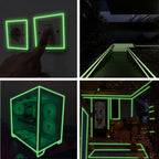SWRT Glow in The Dark Tape 33FT x 0.5Inch, Long-Lasting Bright Fluorescent Glow Tape for Easter Decorations Strong Adhesive Waterproof Glow in The Dark Stickers for Night Decorations, Stairs,Exit Sign