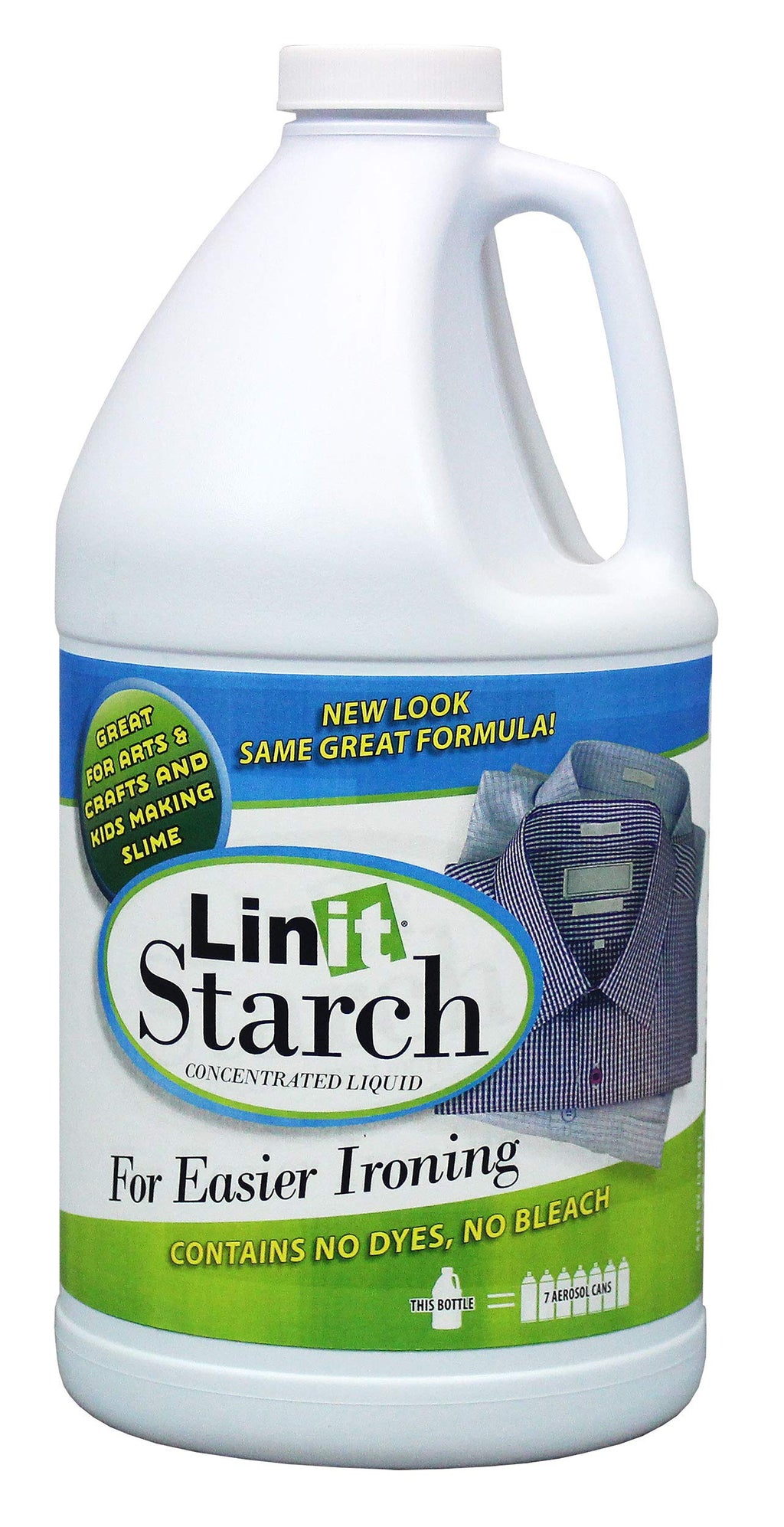 Linit Starch Crisp Classic Finish (64 Oz.) - Liquid Starch For Ironing Clothes/Perfect For Wrinkle Release/Great For Arts & Crafts Projects/Slime, Paper Mache, Silly Putty (408440)