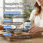 American Standard Supplements Biotin 20,000mcg with Keratin, Coconut Powder and Zinc, Biotin Supplement for Women and Men,120 Veggie Capsules, 120 Day Supply