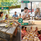 ECO SOUL Compostable Paper Plates 6 Inch, 1000 Pack – Small Disposable Dessert Plates, Heavy Duty, Natural Bagasse, Leak Resistant, Microwave Safe, Eco-Friendly Round Appetizer Plates for Party & BBQ
