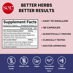 Sol Nutrition Ease the Flow - PMS Support, Menstrual Relief, PMDD Supplements, Period Relief Products, Eases Bloating & Mood Swings, Vitamins B6 & B8, 60 Easy-to-Swallow Capsules
