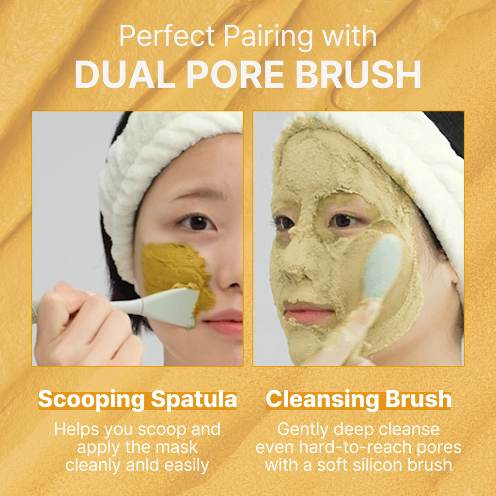 P.CALM Turmeric Bubble Deep Mask – Turmeric & Carbonated Water for Soothing Redness and Even Skin-Tone, Korean Clay to Bubble Wash-Off Pack, Stocking Stuffers (90g / 3.17 oz)