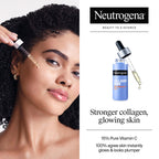 Neutrogena Collagen Bank 15% Vitamin C Face Serum, Vitamin C Serum for Face Helps Build Collagen for Glowing, Plumper Looking Skin, Uneven Skin Tone Treatment, Fragrance Free, 0.5 fl. oz