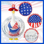 BOARDFEB 4-Piece Patriotic Porch Goose Outfit Set, Summer Goose Independence Day Clothes Sculpture Clothes for 23 Inches Porch Goose Garden Lawn Decoration