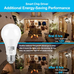 Qualilux Dusk to Dawn Light Bulbs, Auto On/Off Light Sensing LED Bulbs Outdoor, Daylight, A19 4-Pack, 12W 1000LM 75W Equivalent, HQ-H024