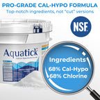 Pro-Grade Chlorine Pool Shock, 68% Cal-Hypo Granular Sanitizer, Prevents Bacteria & Algae, Restores Crystal Clear Water - Shock Treatment, Swimming Pool Chemical - 25Lb