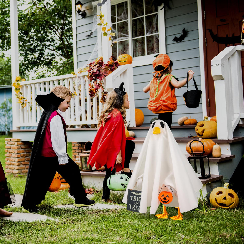 Aymolas Halloween Goose Outfit Ghost Porch Goose Costume for Outdoor Decor