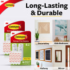 Command Sawtooth Picture Hangers, Damage Free Hanging Frame Hangers, No Tools Wall Hooks for Hanging Sawtooth Frames in Living Spaces, 8 White Picture Frame Hangers and 16 Command Strips