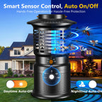 Sayneep Cordless Bug Zapper Outdoor, Rechargeable Mosquito Zapper with 10,000mAh Battery & Dual Zap + Suction Trap | Quiet, Waterproof Electric Fly Zapper for Patio, Bedroom, Kitchen