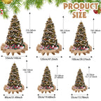 Tatuo 31 Inch Christmas Tree Skirt Decor, Ruffled Burlap Tree Skirt, Linen