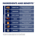 Host Defense MyCommunity Capsules - 17 Species Blend Mushroom Supplement for Immune Support - Herbal Aid with Lion's Mane, Reishi, Chaga, Cordyceps, Turkey Tail & More - 30 Capsules (15 Servings)*