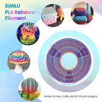 SUNLU 4KG Rainbow PLA Filament Bundle Multicolor, 4kg in Total