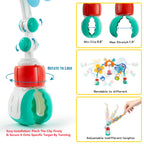 Baby Stroller Arch Toy, Car Seat Toys, Adjustable Arch Stroller toy with Hanging Sensory Activity toys,fits on Baby Bouncer, Bassinet, Stroller, Crib and Car Seats for baby infant Boy Girl 0-18 Months