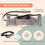 MOYOAMA Post Mastectomy Pillow –4 Pcs Protective Kit incl 1 Gel Pack, Seatbelt Cushion, Shower Lan- Breast Surgery Must Haves,Breast Reduction Recovery Supplies, Breast Augmentation,Post Op Essentials