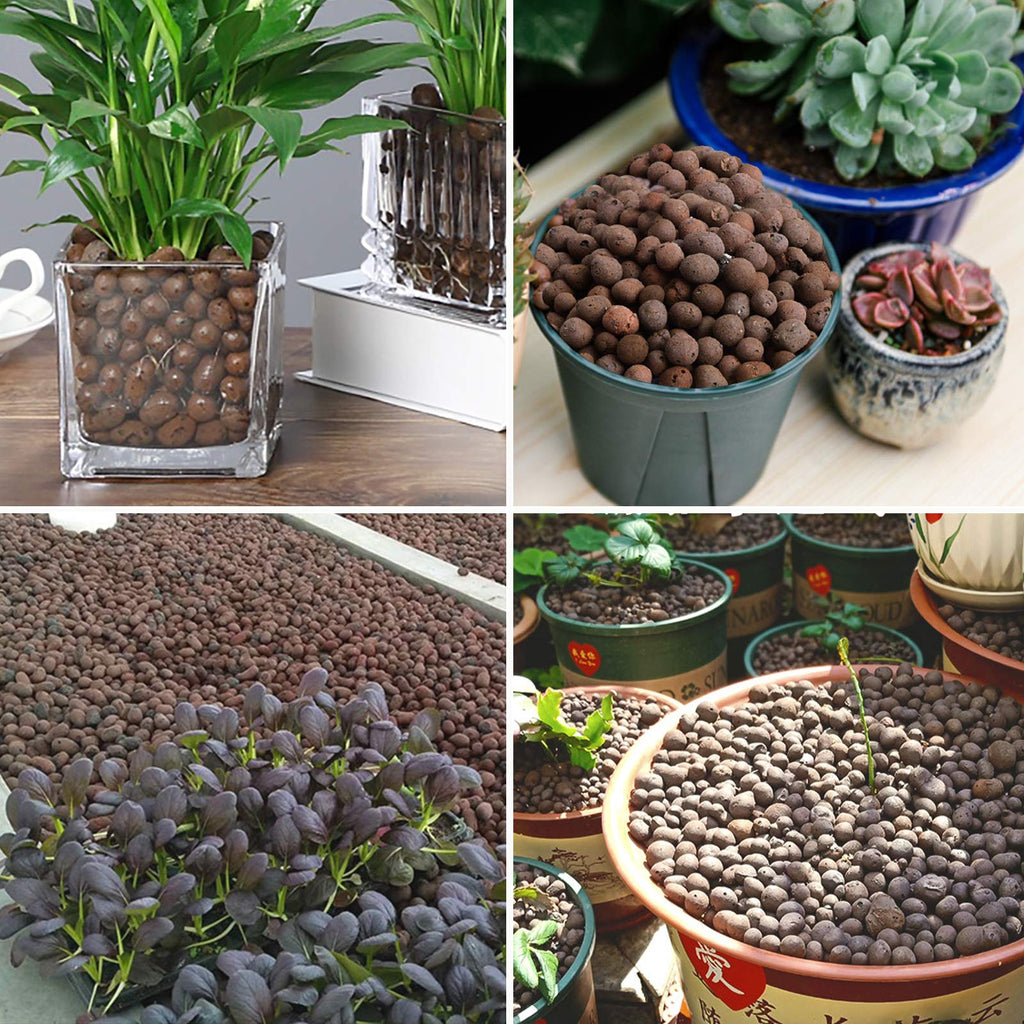 Malifea 4LBS Leca Expanded Clay Pebbles Hydroponics Supplies for Indoor Garden Plants (4LBS)