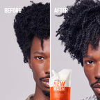 Hairstory New Wash Rich with Scalp Brush, Ultra-Moisturizing Cleansing Cream for Dry & Thick Hair, Shampoo & Conditioner Alternative, Restores Softness & Shine, 8oz
